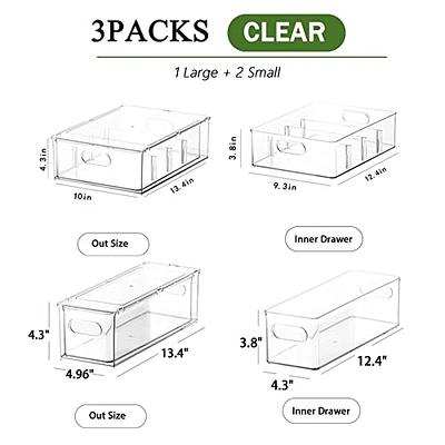 bealy 3 Pack Fridge Organization and Storage, Refrigerator Organizer Bins  with Pull-out Drawer, Fridge Drawers Clear Stackable Storage Bins  Containers for Freezer, Refrigerator, Pantry, Kitchen - Yahoo Shopping