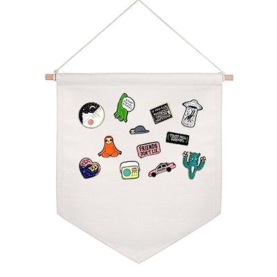 Enamel Pin Display Banner, Linen Cotton Banner, Badge Display, Pin