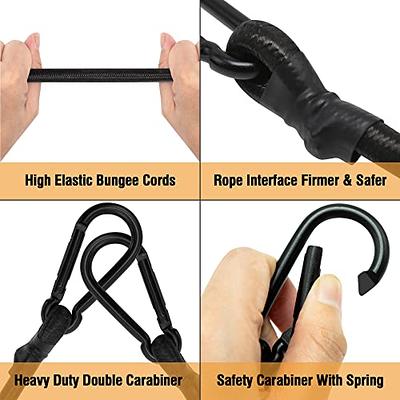 Bungee Cord Cords Straps Carabiner Strap Lashing Clip Tie Elastic