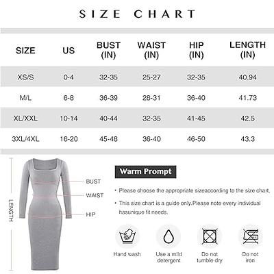 FeelinGirl Plus Size Dress for Women Shaper Dress Long Sleeve Bra Fress  Dress Shapewear Slip Autumn Dresses Grey XL/XXL - Yahoo Shopping