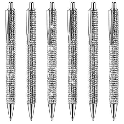 Jeyiour 6 Pcs Big Diamond Pens with Crystal Bling Rhinestone Pen Metal  Diamond Ballpoint Pens Glitter Wedding Bridal Shower Favors Diamond Black  Ink