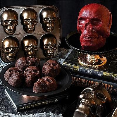 Large Skull Cake Pan Haunted Skull Baking Cake Mold for Halloween and  Birthday Party 