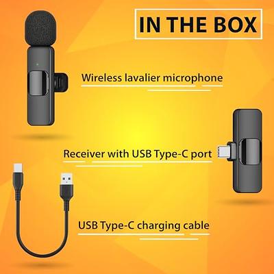 PowerDeWise Wireless Lavalier Microphone for Android Phones USB