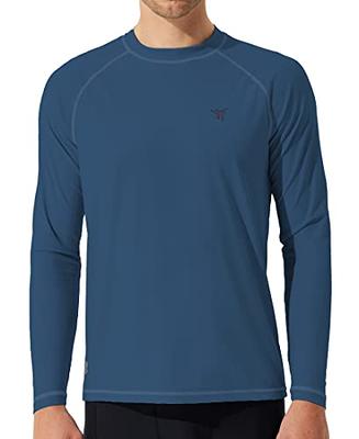  Mens Sun Protection Shirts UV SPF T-Shirts UPF 50+ Long  Sleeve Rash Guard Fishing Running 2 Pack Gray Size M