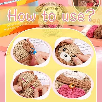 UzecPk Beginner Crochet Kit, Crochet Animal Kit with Yarn, Complete Crochet  Kit for Adults and Kids Craft with Instruction and Video Tutorials