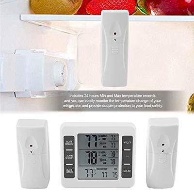 KeeKit Refrigerator Thermometer, 2 Pack Digital Freezer