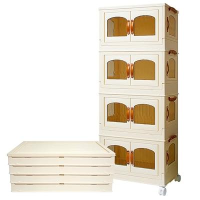 folding storage cabinet doors with easy