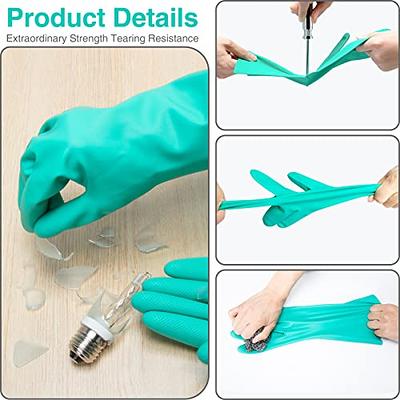 Lanon Chemical Resistant Gloves: Non-slip, Acid and Alkali Resistant Safety  Work Gloves - Latex-Free, Green, Size XL/10.