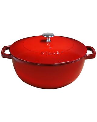 Segretto Cookware Cast Iron Enameled Skillet | 10.25 | Rosso (Gradient Red)