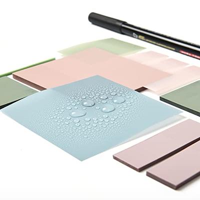 PARTSPOWER Transparent Pastel Sticky Notes, Clear Sticky Tabs