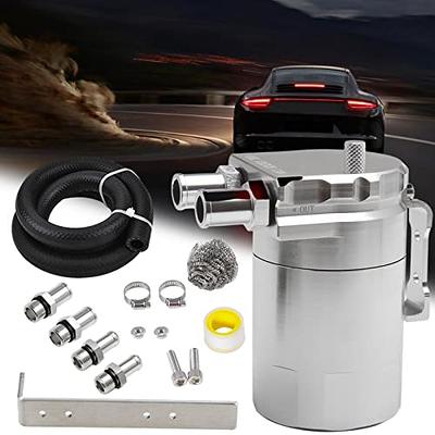 PWR FEVER Upgraded Baffled Oil Catch Can Kit Aluminum Reservoir