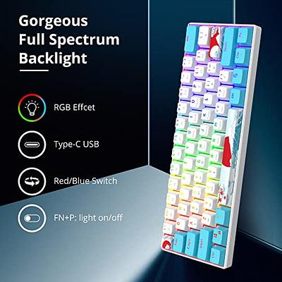 TKL Mechanical Gaming Keyboard PBT Keycaps RGB Illuminated Type-C