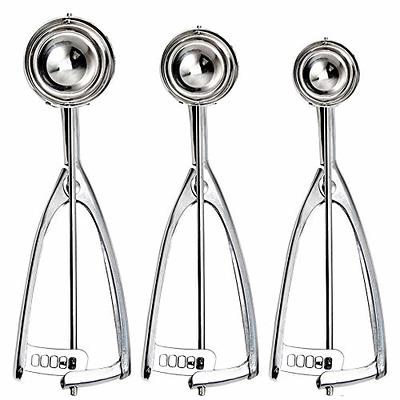 HOMURE H Cookie Scoop Set - Include 1 Tbsp/ 2 Tbsp/ 3Tbsp - 3 PCS Cookie  Scoops for Baking - Cookie Dough Scoop - Made of 18/8 Stainless Steel -  Yahoo Shopping