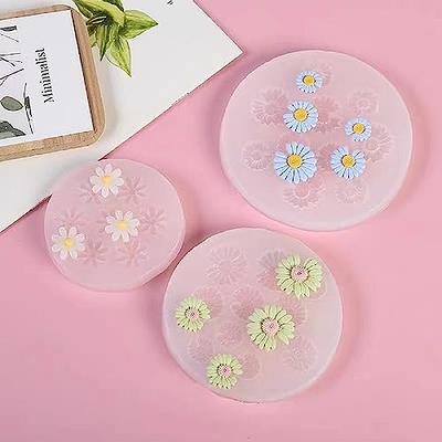 BABORUI 3Pcs Flower Clay Molds Rose Daisy Sunflower Polymer Clay