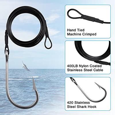 20pcs/Pack Fishing Hook Rigs Nylon-Coated Fishing Line Leader with  Stainless Steel Fishing Hook