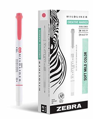  Zebra Pen Mildliner Double Ended Highlighter Set, Broad and  Fine Point Tips, Assorted Ink Colors, 25-Pack : Electronics