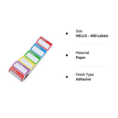 L LIKED 400 Stickers - Colors Plain Name tag Labels for Clothes