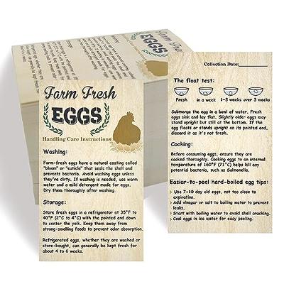 200 Pcs Fresh Farm Eggs Handling Instructions Business Cards - Egg Stamps  for Fresh Eggs Cartoons Baskets Box Handling Instructions Care Accessories  Cards Labels- 2 x 3.5 - Yahoo Shopping