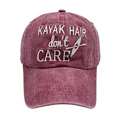 Kayak hats Kayak hair dont care Teal or pink kayak Unisex trucker cap