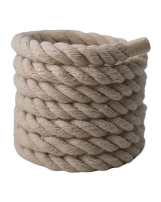 Chunky Laces 10mm Thick Cotton Rope Lace - Clear Tips Shoelace | x2