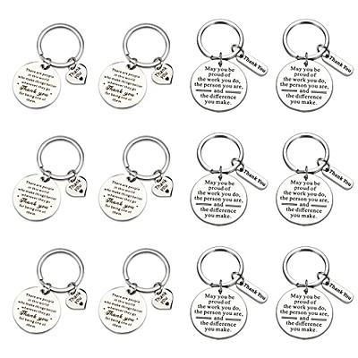 32 Pcs Thank You Gifts Keychain Bulk Employee Appreciation Keychain  Christmas Gift for Volunteer Coworkers Women Men