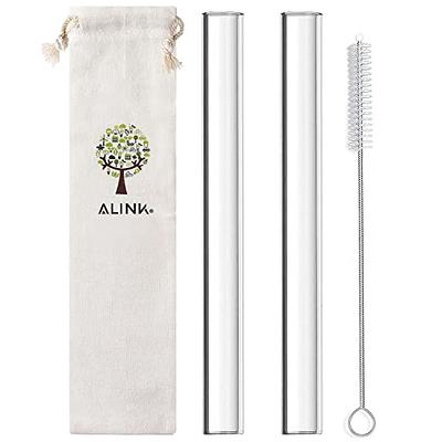 Glass Straws Clear 9' X 10 mm Drinking Straws Reusable Straws Healthy 4  Pack with Cleaning Brush - China Glass Straw and Glass Straws price