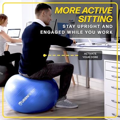 URBNFit Exercise Ball - Yoga Ball for Workout, Pilates, Pregnancy,  Stability - Swiss Balance Ball w/Pump - Fitness Ball Chair for Office, Home  Gym, Labor- Blue, 30 in - Yahoo Shopping