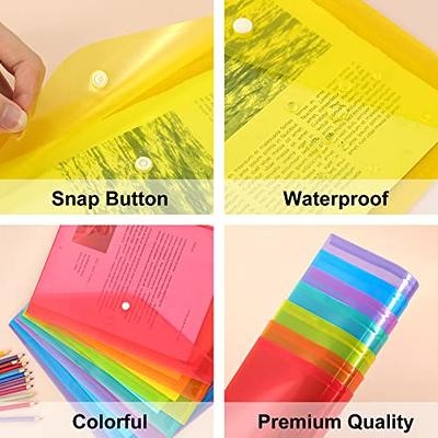 EOOUT 24pcs Clear Envelopes, Expandable Folders for Documents and