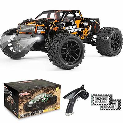 HYPER GO H16DR 1:16 Scale Ready to Run Fast Remote Control Car, High Speed  Jump RC Monster Truck, Off Road RC Cars, 4WD All Terrain RTR RC Truck with  2 LiPo Batteries