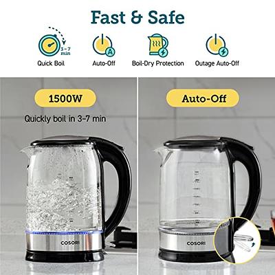 Speed-Boil Water Electric Kettle, 1.7L 1500W, Coffee & Tea Kettle