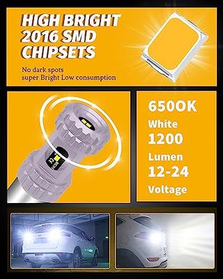 UNXMRFF Upgraded 1156 LED Bulb White 6000K Reverse Light Bulb 12-24 Voltage  Super Bright 1141 7506 BA15S P21W LED Tail Light Bulb Replacement for  Brake/Parking DRL/Backup Light Bulb, Pack of 2 - Yahoo Shopping