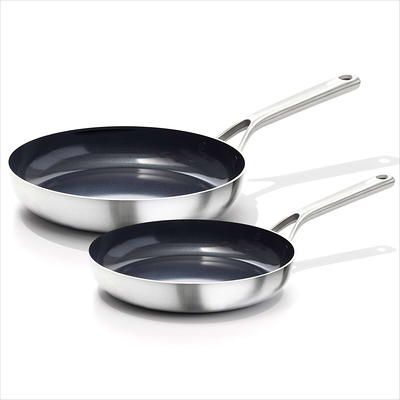 OXO Mira Tri-Ply Stainless Steel PFAS-Free Nonstick, 8 & 10 Frying Pan  Skillet Set - Yahoo Shopping