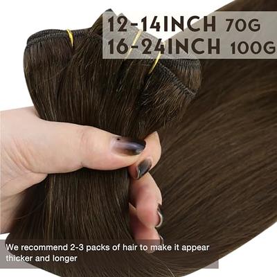 Sunny Brown Sew in Hair Extensions Dark Brown Human Hair Weft