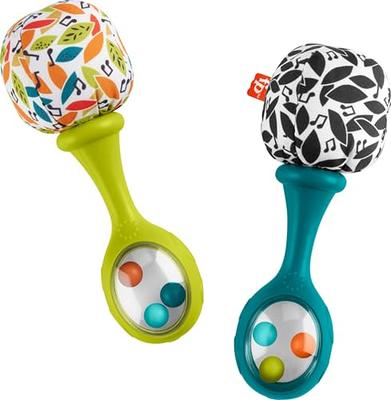 Fisher-Price Baby Rattle 'n Rock Maracas Toys Set Of 2 For Infants 3+  Months