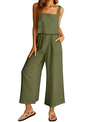 AUTOMET Beach Summer Vacation Outfits Two Piece Matching Sets for Women  2024 Casual Spring Fashion Clothes Linen Long Pants Jumpsuits - Yahoo  Shopping