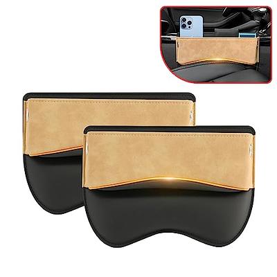 keketuohai Leather Car Seat Gap Storage Box 2 Pack Car Seat Pocket