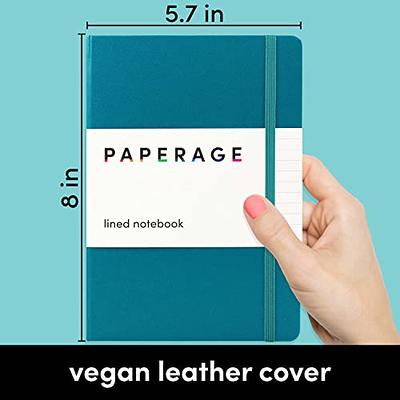 PAPERAGE Recycled Lined Journal Notebook Dark Green 160 Pages Medium 5.7  inch