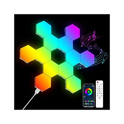 VIHOSE 24 Pcs Christmas Hexagon Lights Panels Cool Music Sync Honeycomb  Shape LED Lights Remote Control Gaming Light for Adults Kids Living Room  Bedroom Wall Children Room Gaming Room - Yahoo Shopping