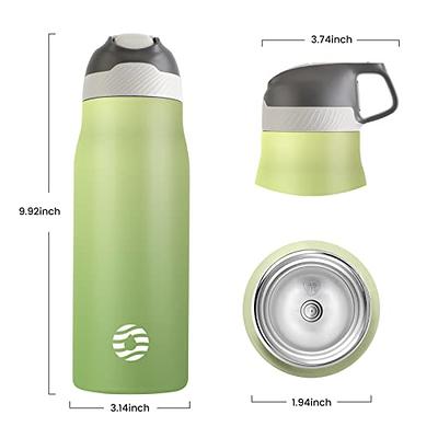 Fjbottle 12 oz Kids Insulated Water Bottle with Straw Leakproof