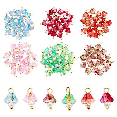 Colorful Assorted Shape Flower Patter Glass Beads Flat Beads - Temu