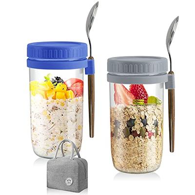 Roshtia 4 Pcs Salad Cup with Lids and Fork Fresh Salad Shaker Container for  Lunch, Keep Fit Salad Dressing Shaker for Portable Breakfast Meal