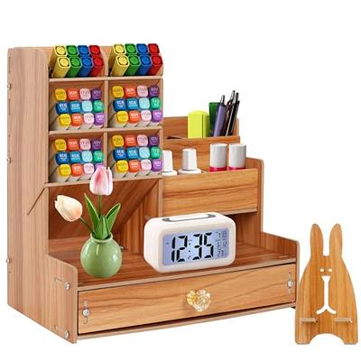 Desk Organizers Office Storage Supplies: Pen Holder Accessories for Pencil  Marker - Wooden Desktop Stationary Organization for Office Decor - Art  Supply Desk Caddy for Classroom School Home - Yahoo Shopping