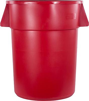 Rubbermaid FG261000RED 10 gallon Brute Trash Can - Plastic, Round, Food  Rated