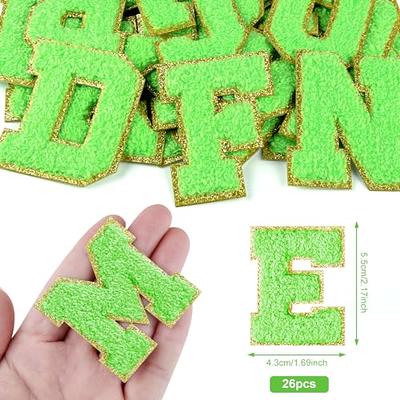 Morcheiong 26Pcs Self Adhesive Chenille Letter Patches A-Z, Iron on Letters  for DIY Clothing, Fabric, Shoes, Bags (Bright Green) - Yahoo Shopping