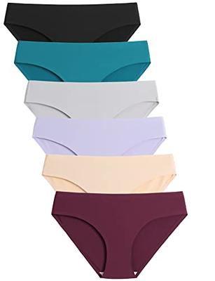 voenxe 5Pack Seamless Thongs for Women No Show Thong and 5Pack Womens  Seamless Underwear Breathable Stretch Bikini Panties