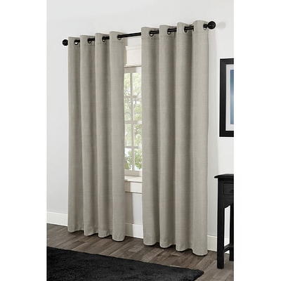 H.VERSAILTEX Ultimate Natural Effect Linen Semi-Sheer Curtains,Nickel  Grommet Window Curtain Panels for Living Room/Bedroom(Set of 2)