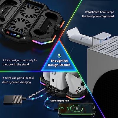  Vertical Cooling Stand for Xbox Series X/S, Dual Controller  Charging Station for Xbox Series X/S with Cooling Fan 3 Hub USB Ports :  Video Games