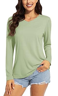 Green T-Shirts for Women, Long Sleeve & Short Sleeve