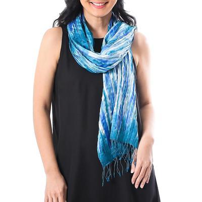 Silk Wool shawl | Large lightweight wrap scarf