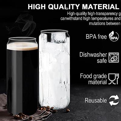 24oz Glass Cups with Bamboo Lids and Straws,6Pack Glass Tumbler Drinking  Glasses,Large Capacity Beer Can Shaped Glass Cup,Iced Coffee Cups,with 2  Cleaning Brush for Cocktail,Whiskey,Smoothie - Yahoo Shopping